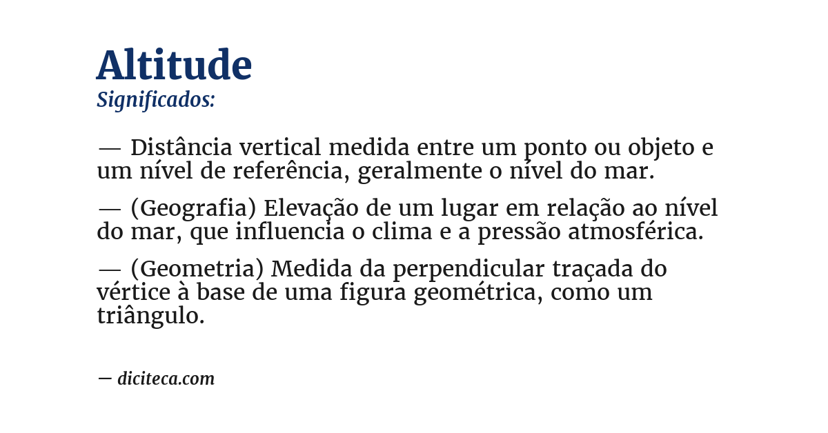 Significado de altitude