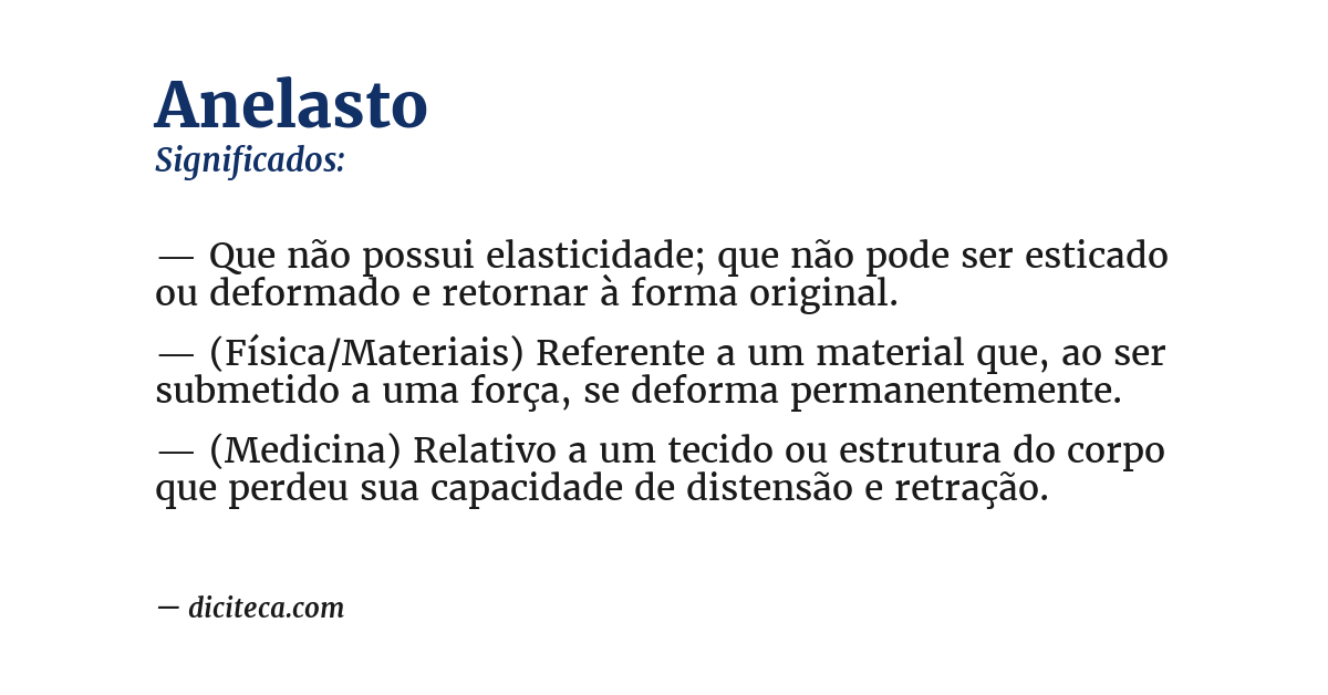 Significado de anelasto