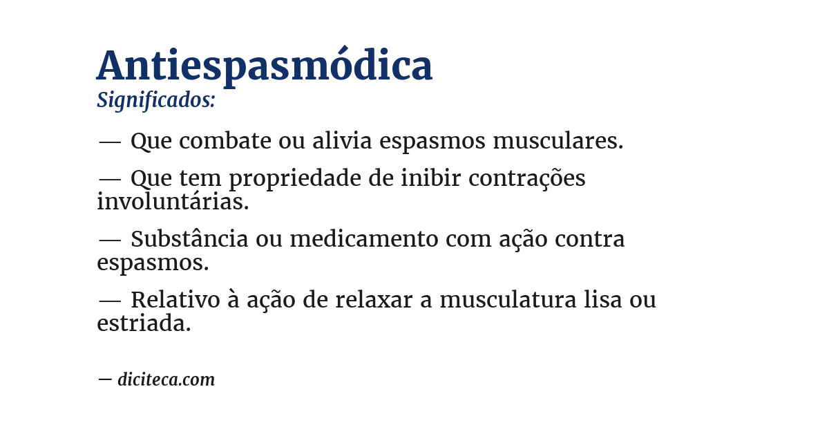 Significado de antiespasmódica
