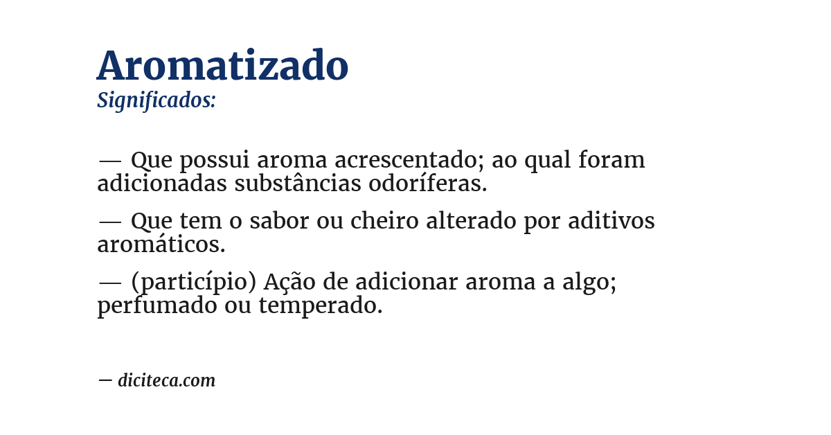 Significado de aromatizado