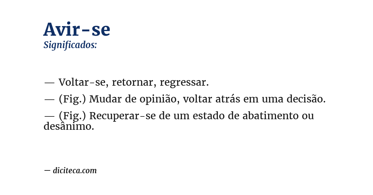 Significado de avir-se