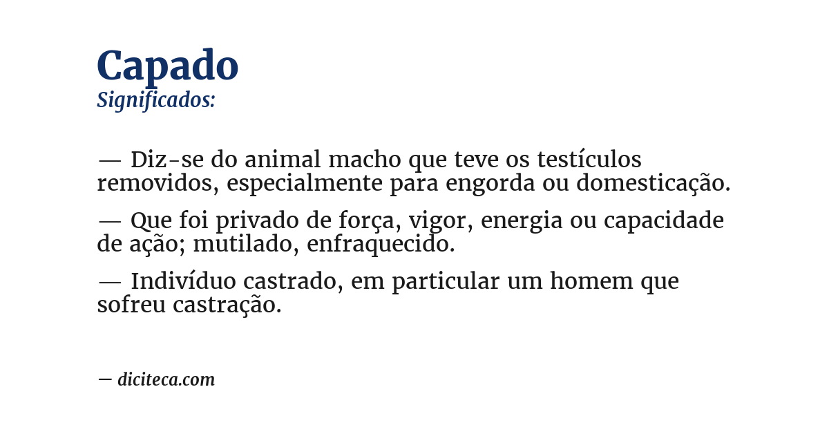 Significado de capado