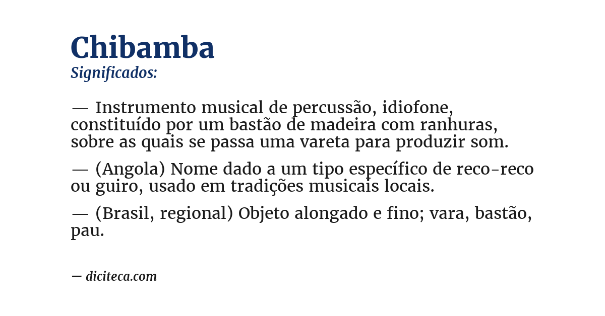 Significado de chibamba