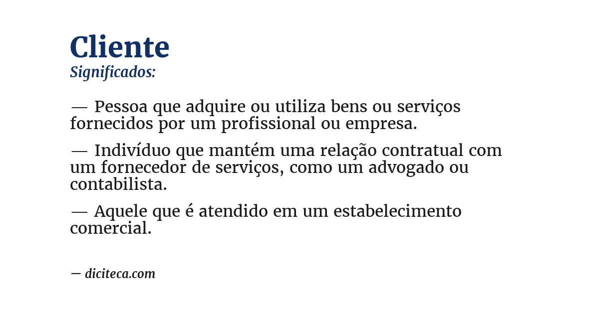 Significado de cliente