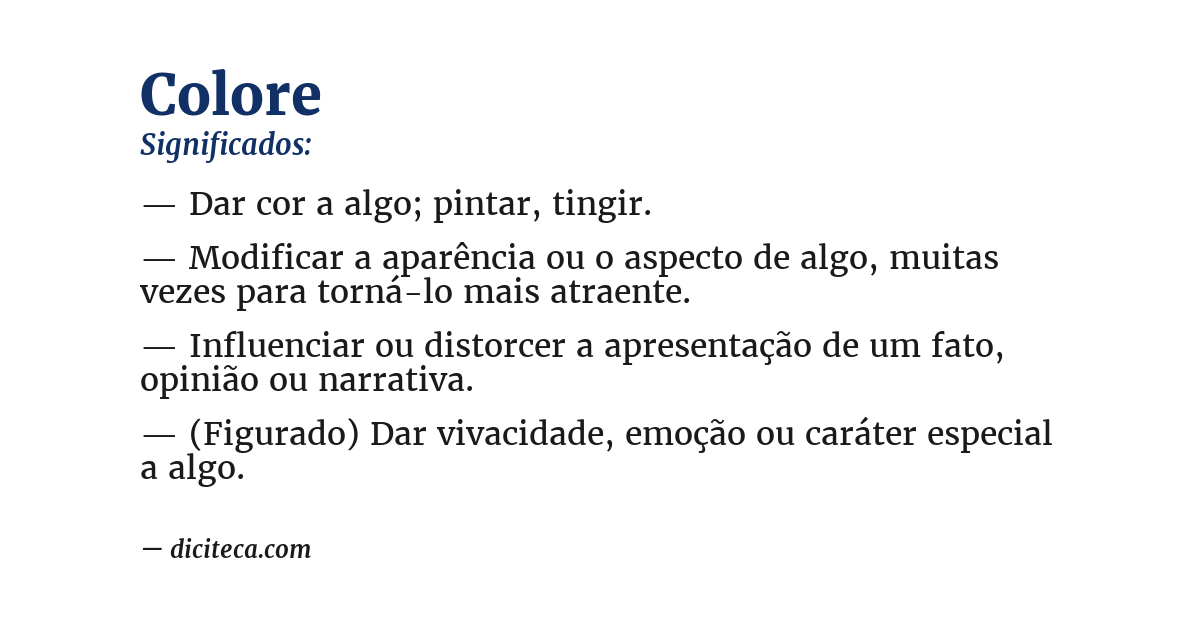 Significado de colore