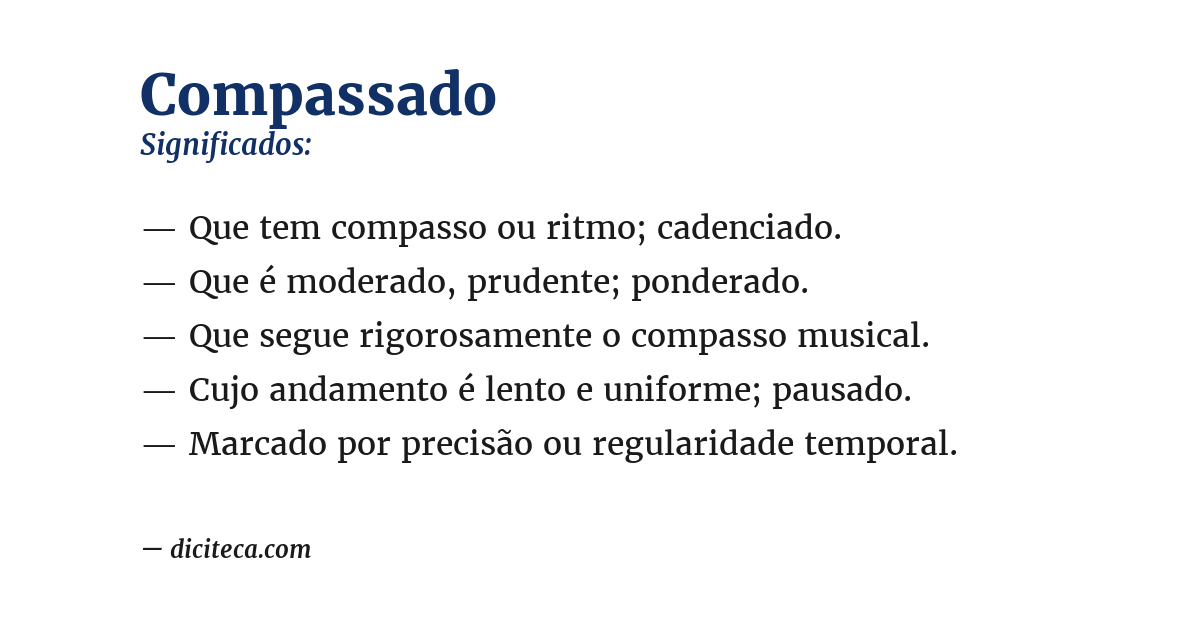 Significado de compassado