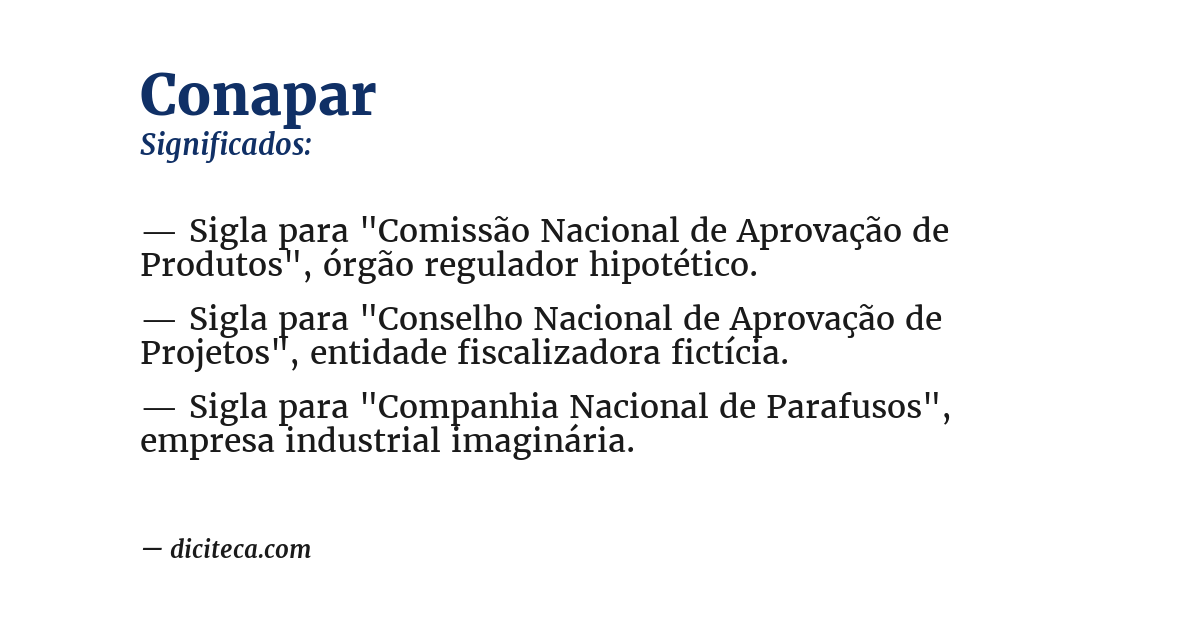 Significado de conapar
