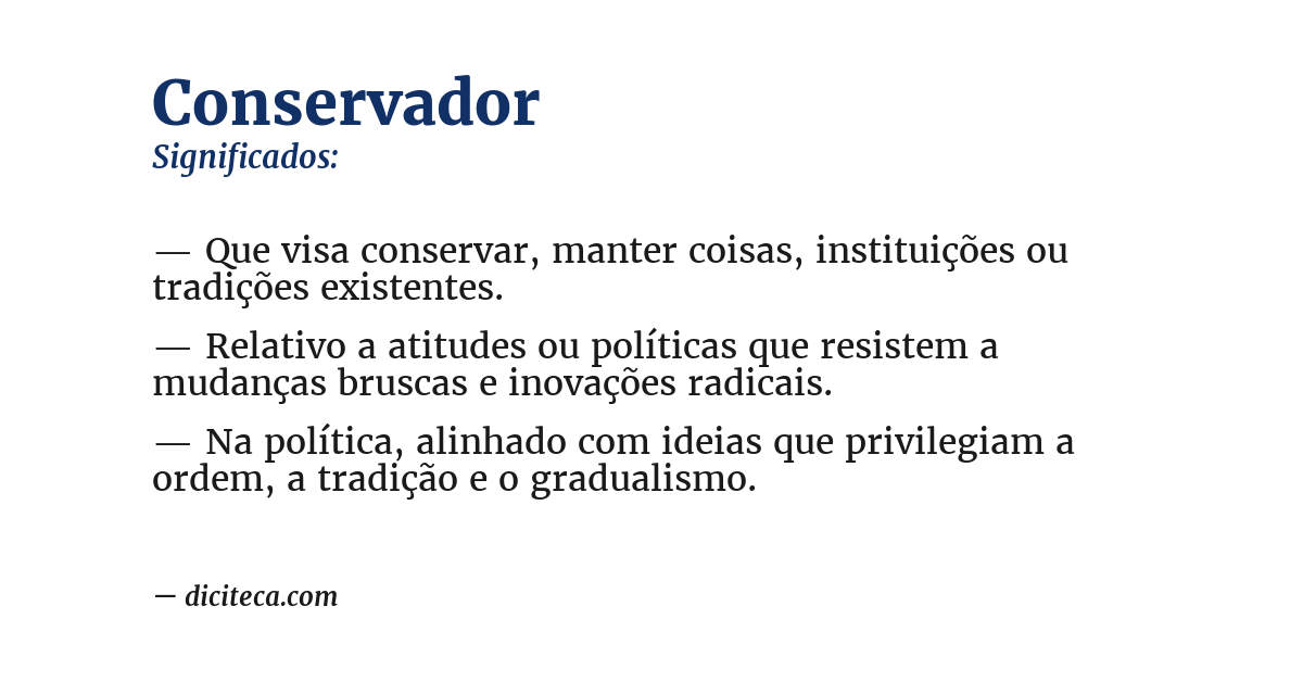 Significado de conservador