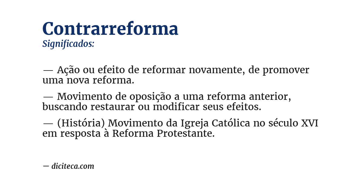 Significado de contrarreforma
