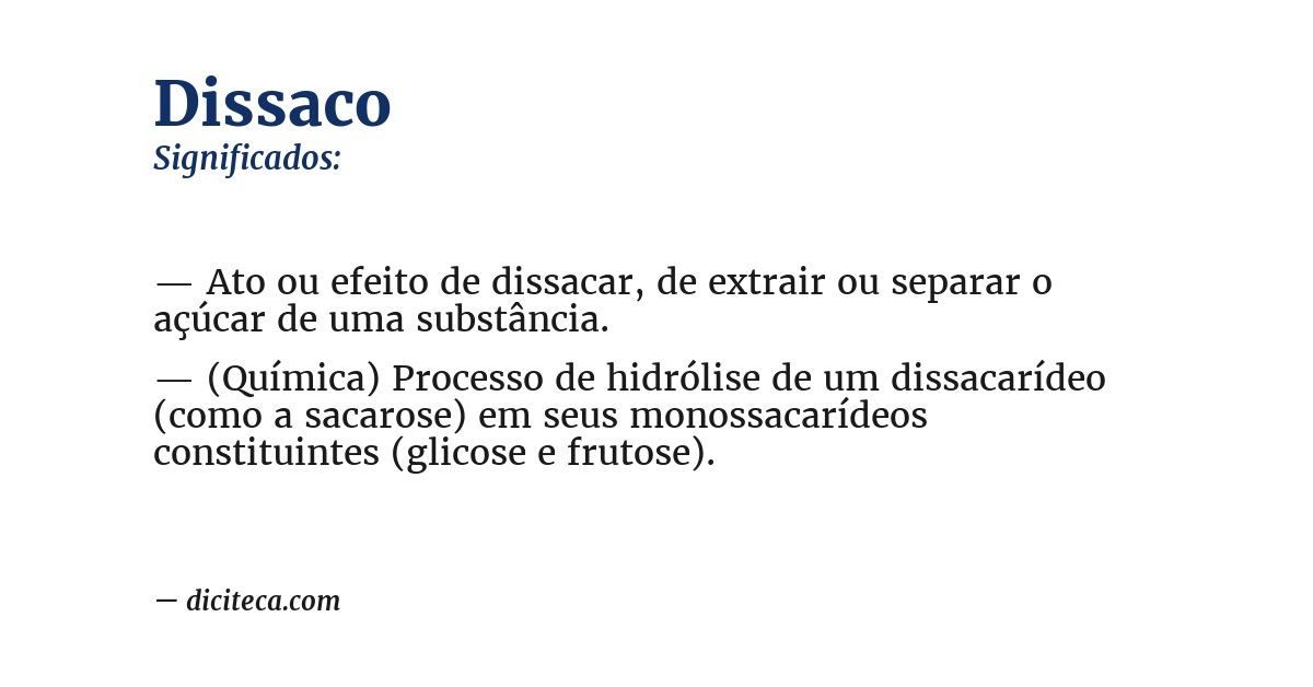 Significado de dissaco