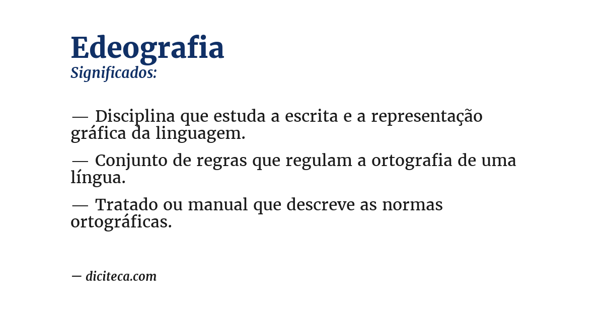 Significado de edeografia