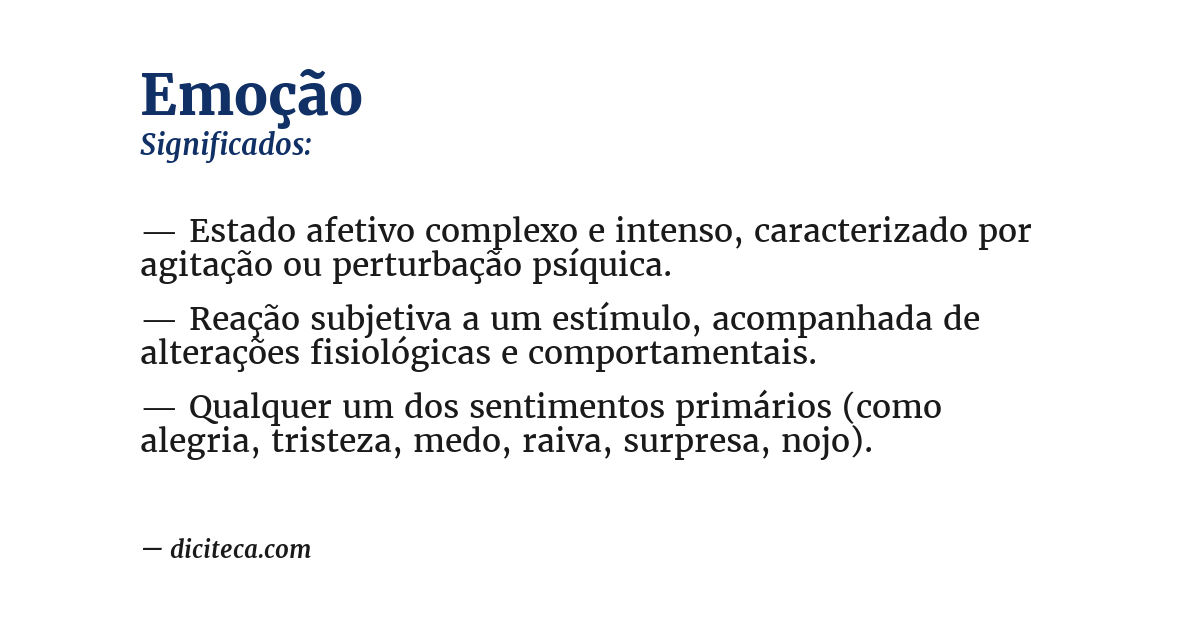 Significado de emoção