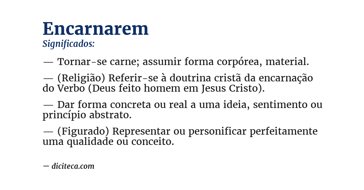 Significado de encarnarem
