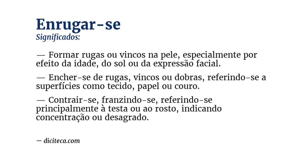 Significado de enrugar-se