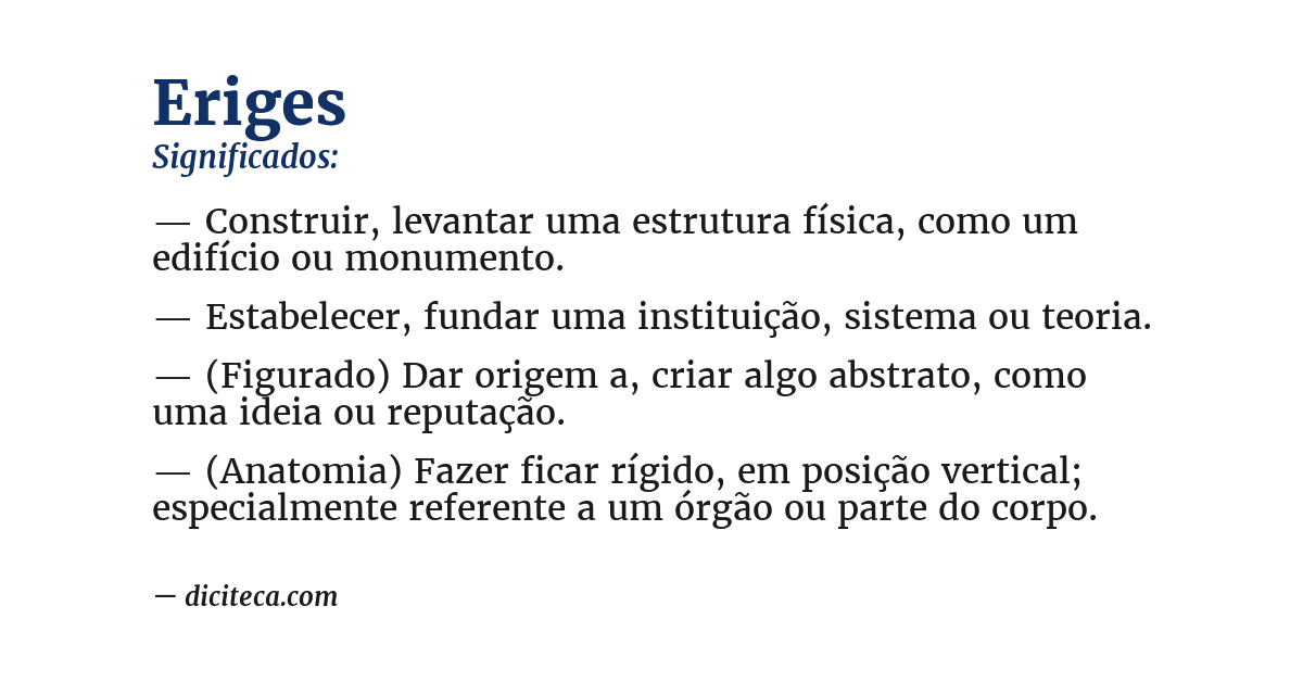 Significado de eriges