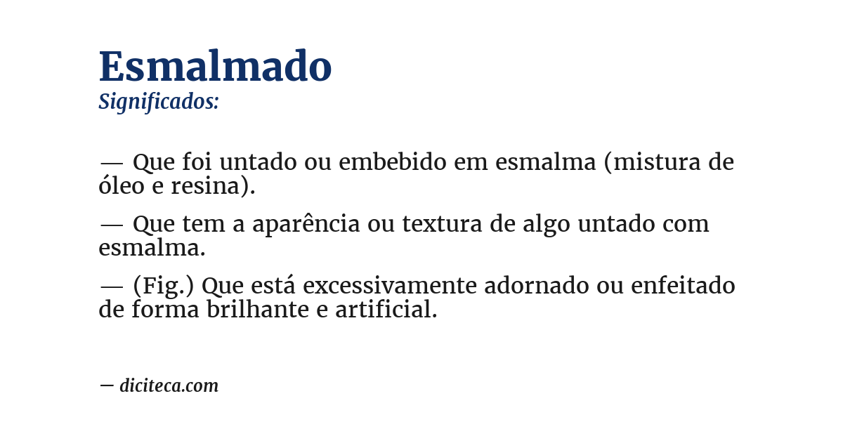 Significado de esmalmado