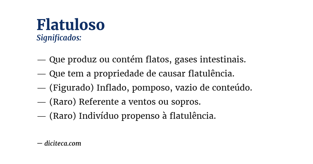 Significado de flatuloso
