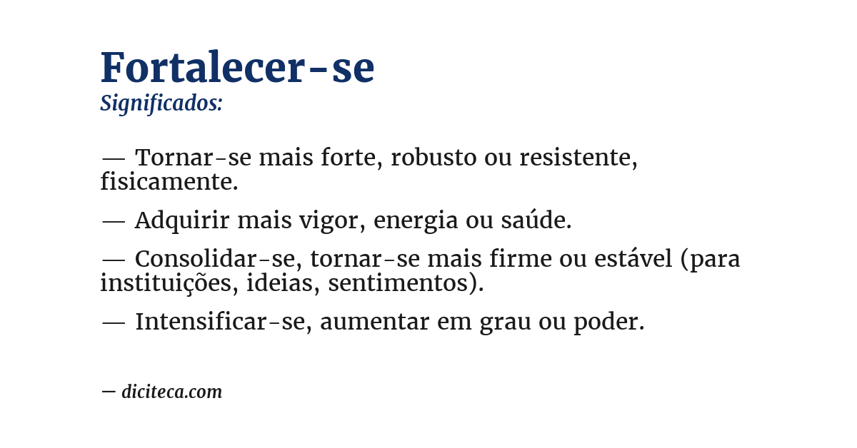 Significado de fortalecer-se