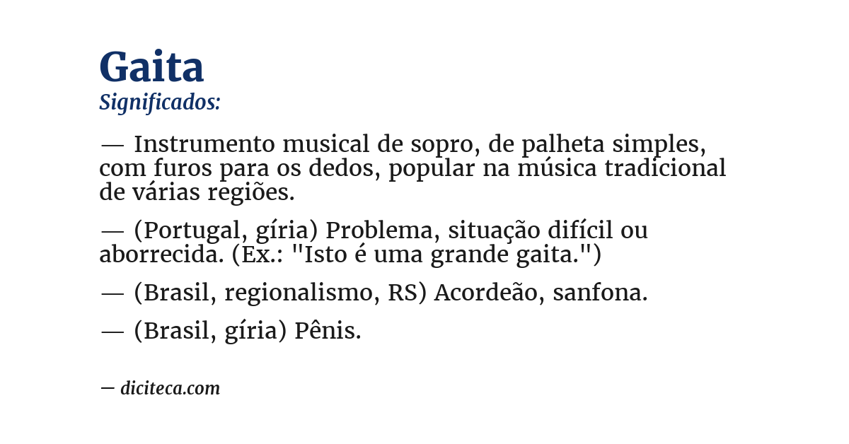 Significado de gaita