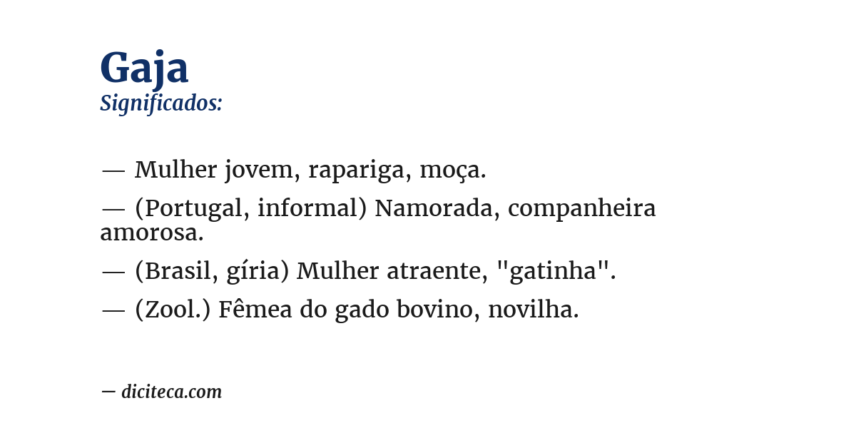 Significado de gaja