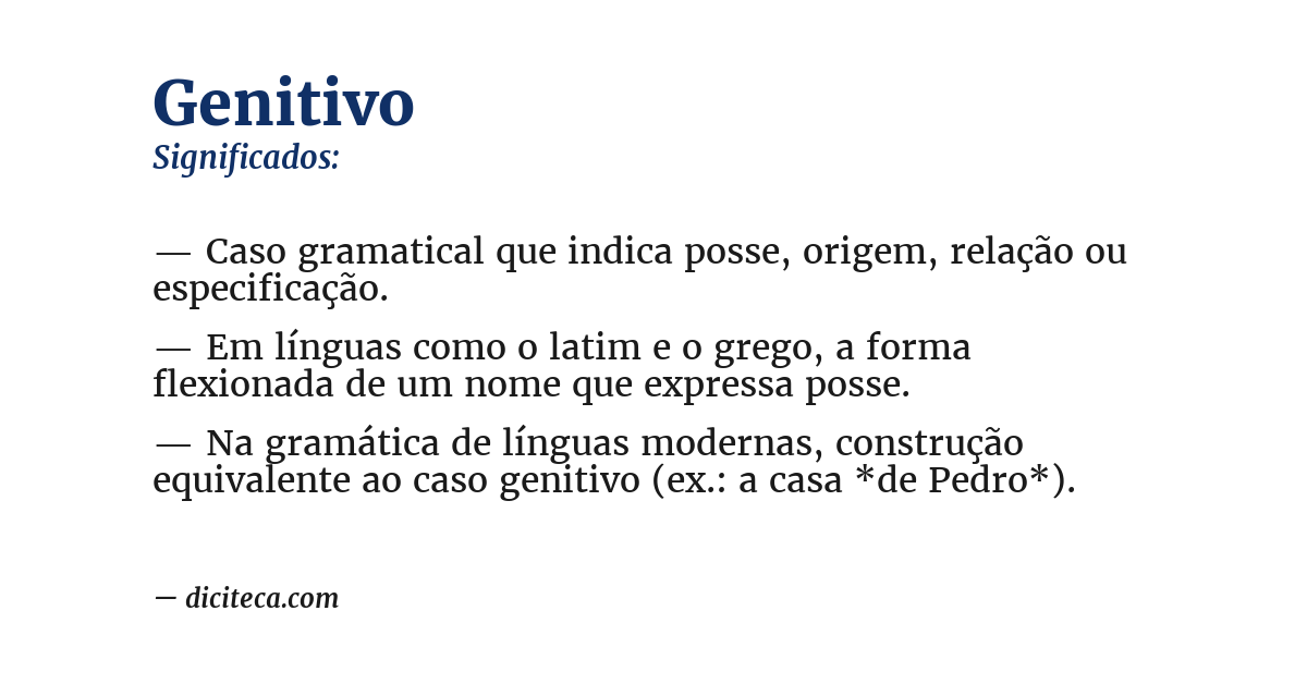 Significado de genitivo