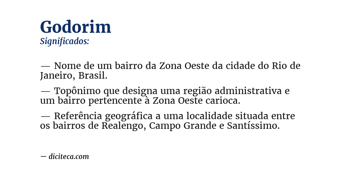 Significado de godorim