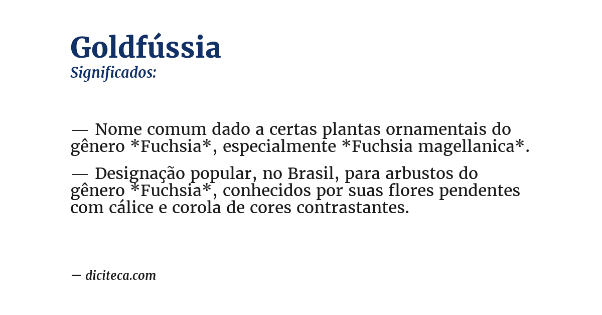 Significado de goldfússia