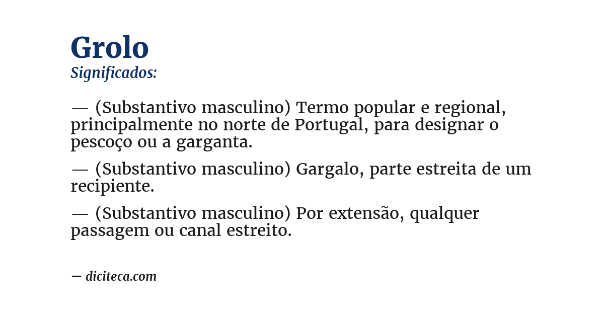 Significado de grolo