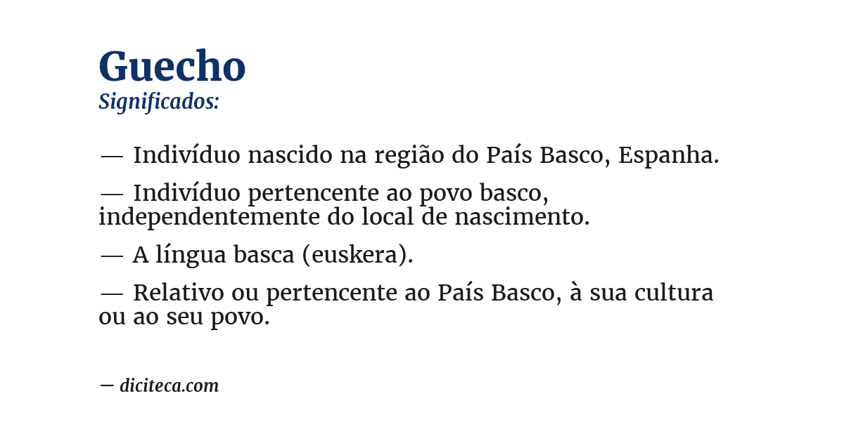 Significado de guecho