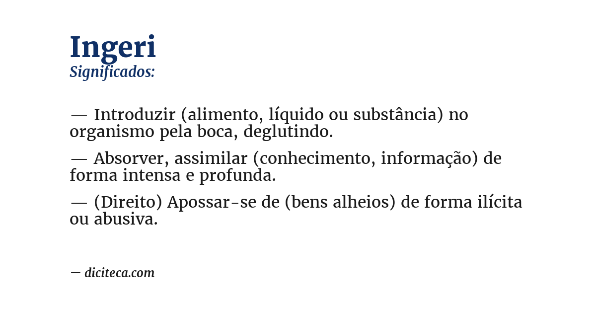Significado de ingeri