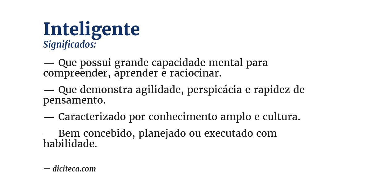 Significado de inteligente