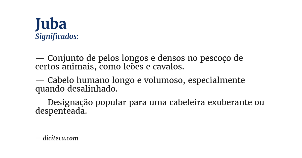 Significado de juba
