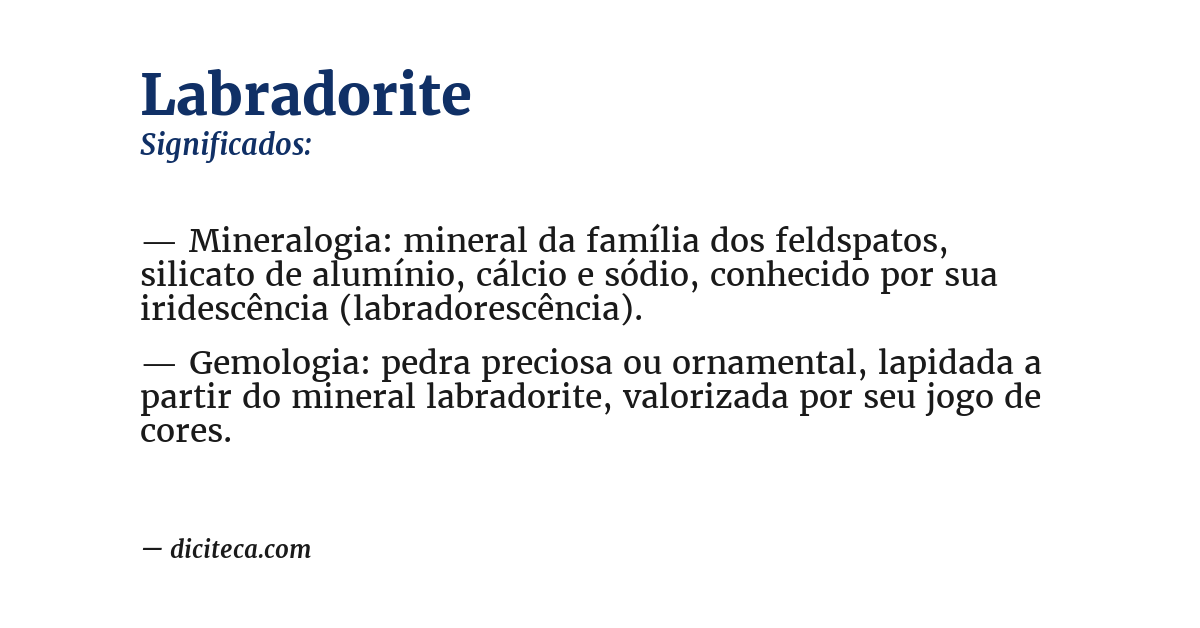 Significado de labradorite