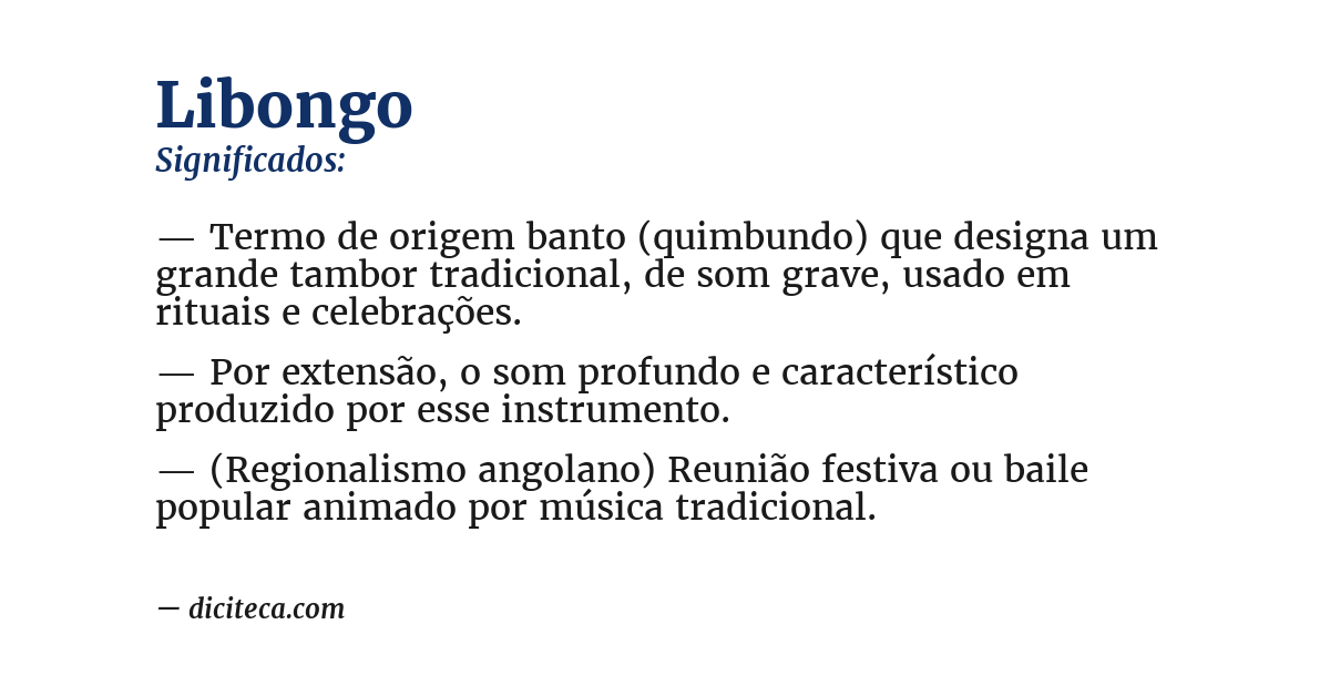 Significado de libongo