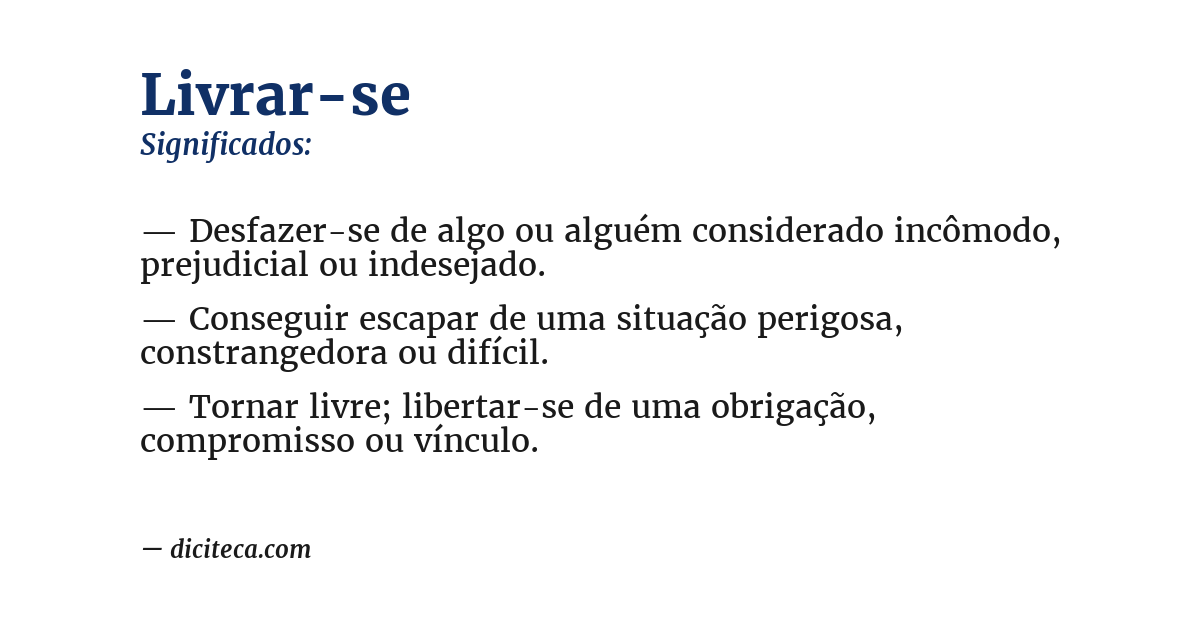 Significado de livrar-se
