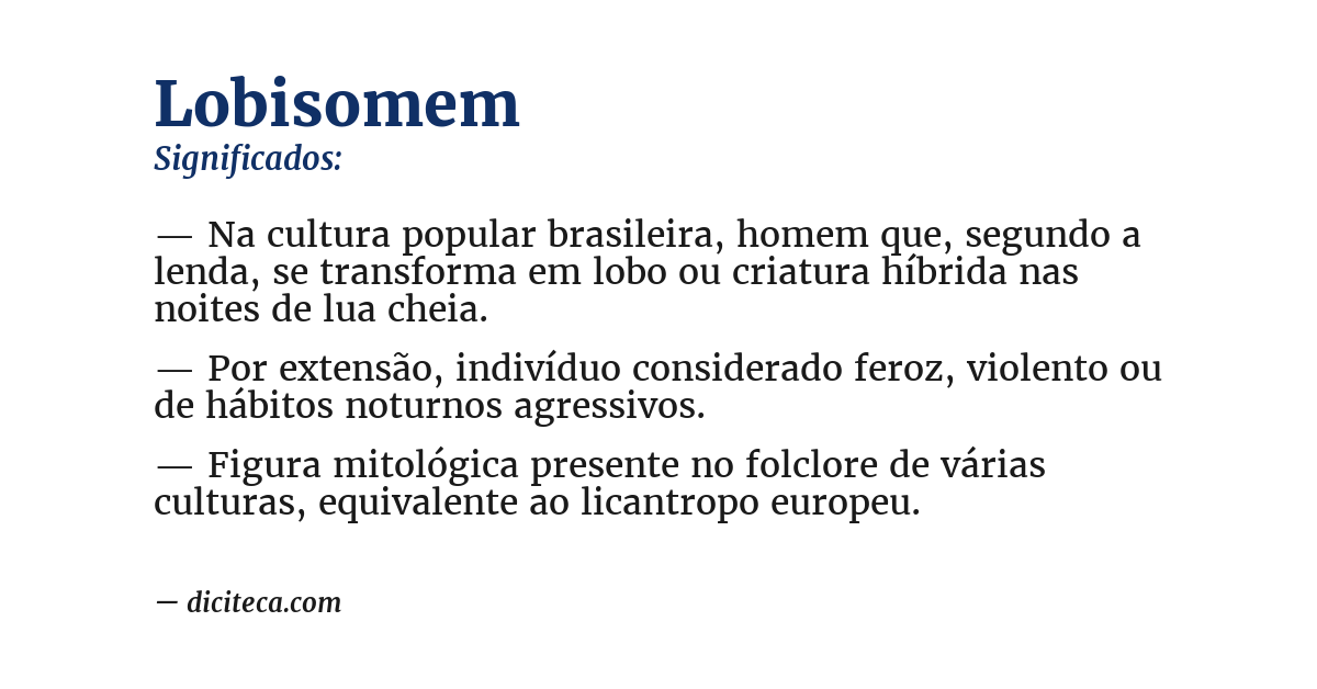 Significado de lobisomem