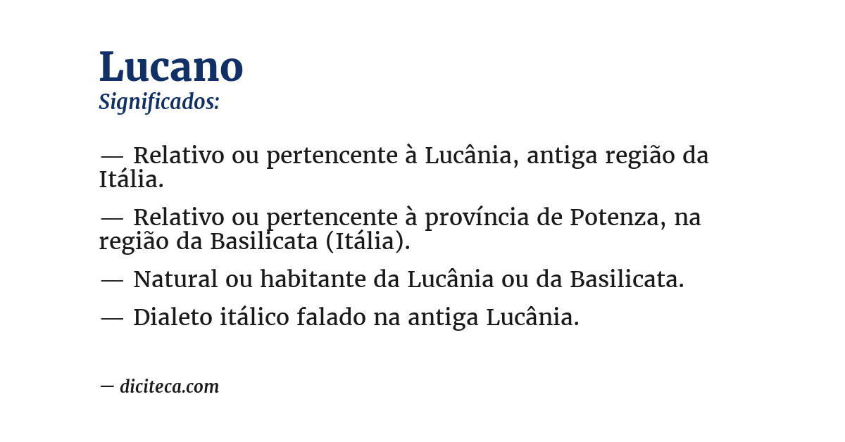 Significado de lucano