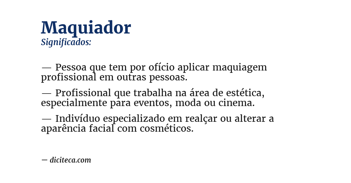 Significado de maquiador