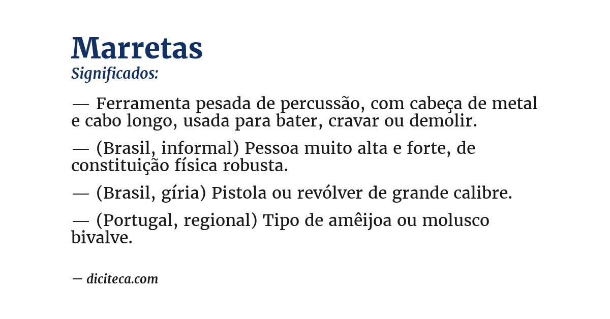 Significado de marretas