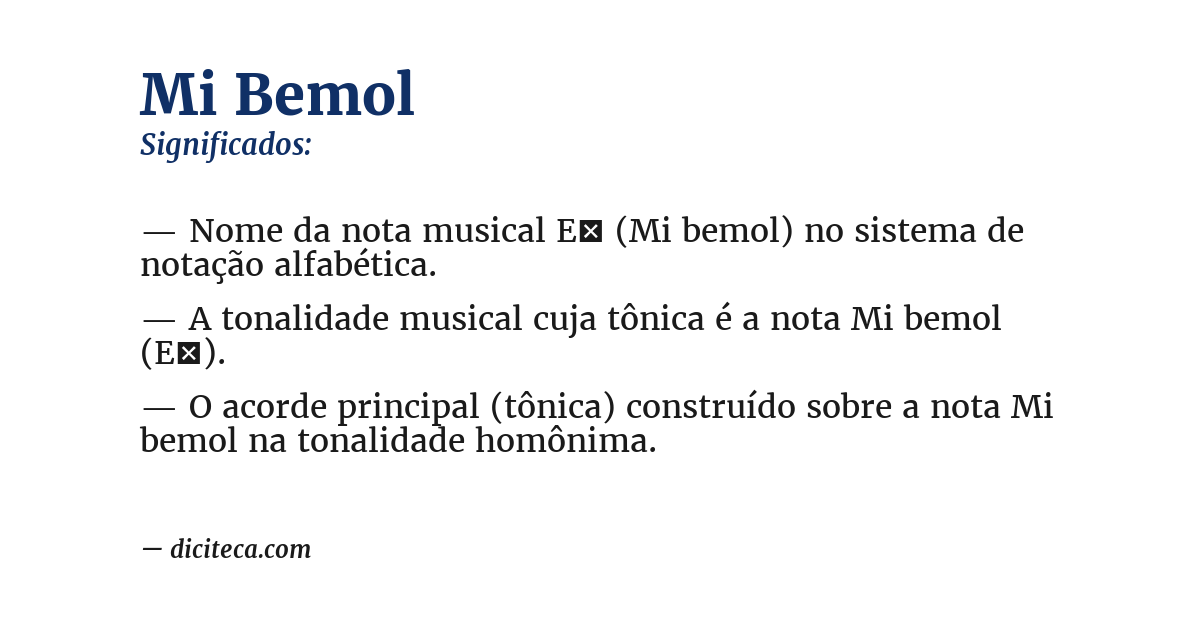 Significado de mi bemol