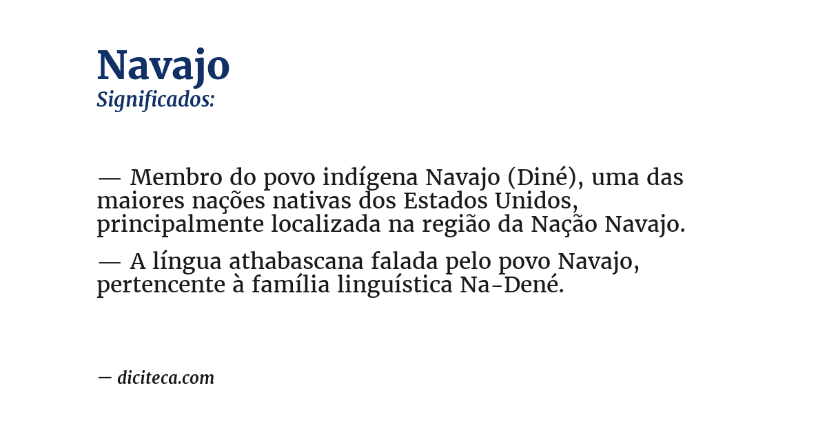 Significado de navajo