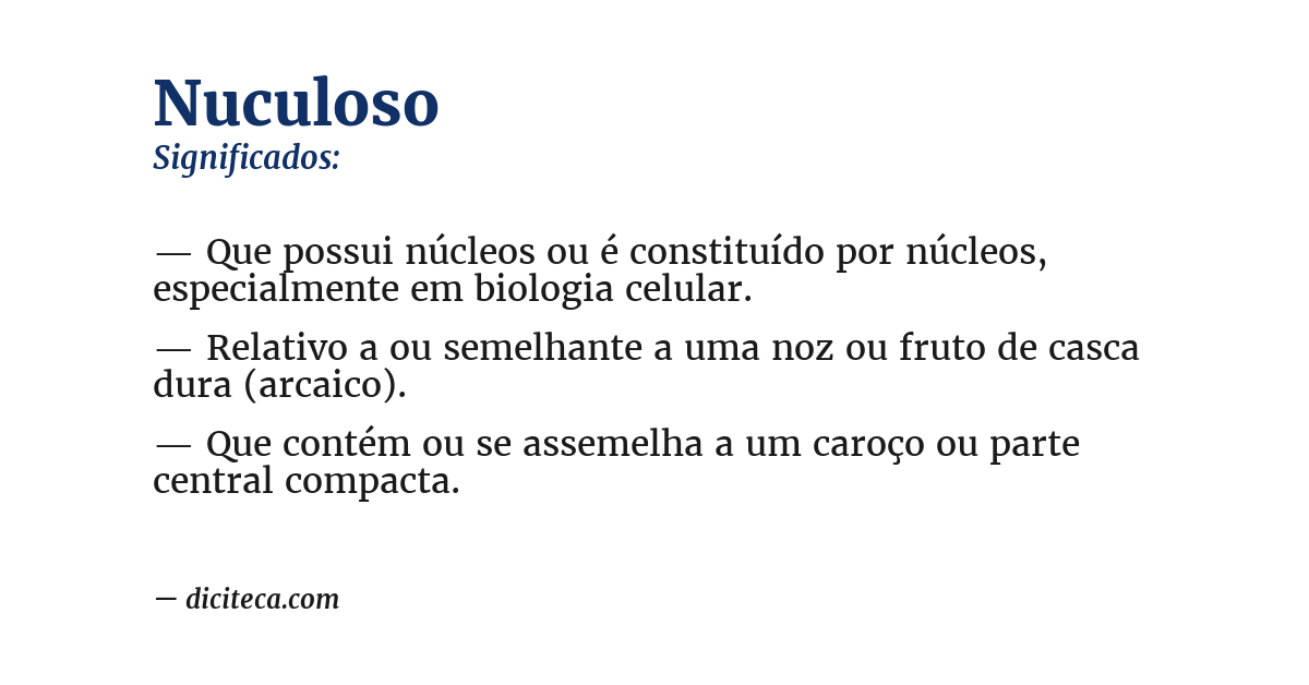 Significado de nuculoso