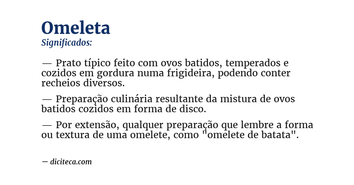 Significado de omeleta