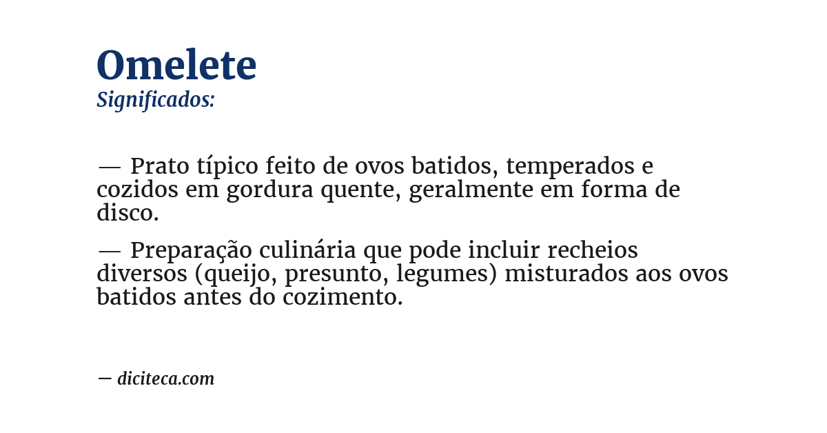 Significado de omelete