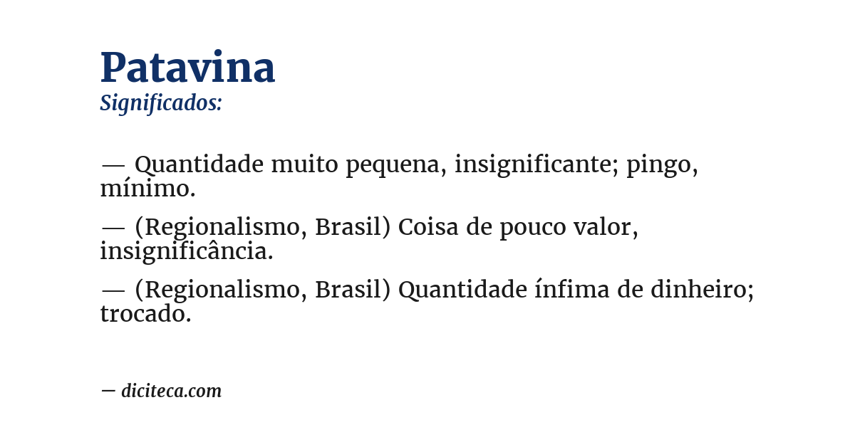 Significado de patavina