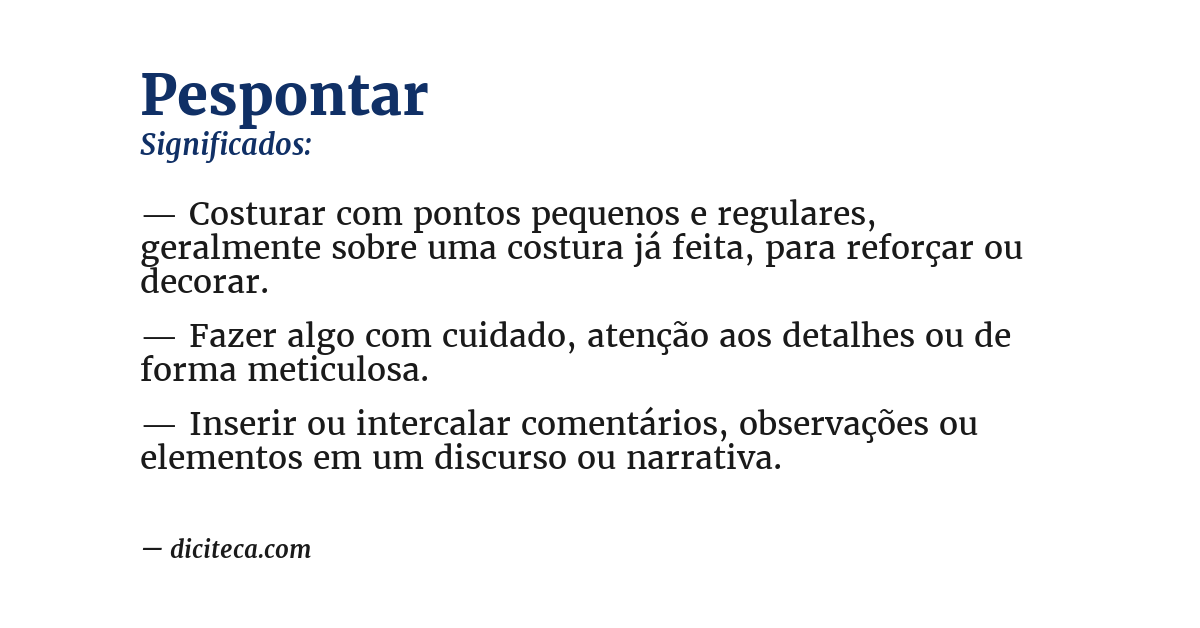 Significado de pespontar