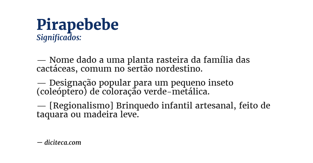 Significado de pirapebebe