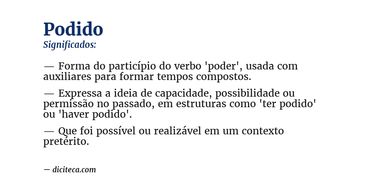 Significado de podido
