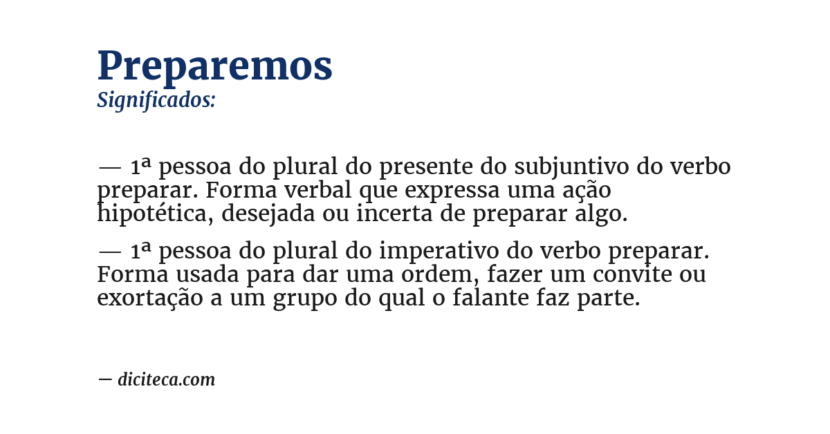 Significado de preparemos