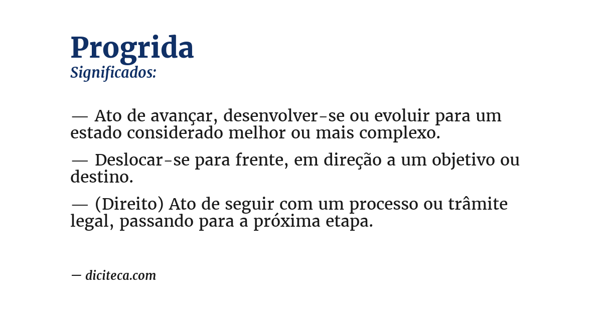 Significado de progrida